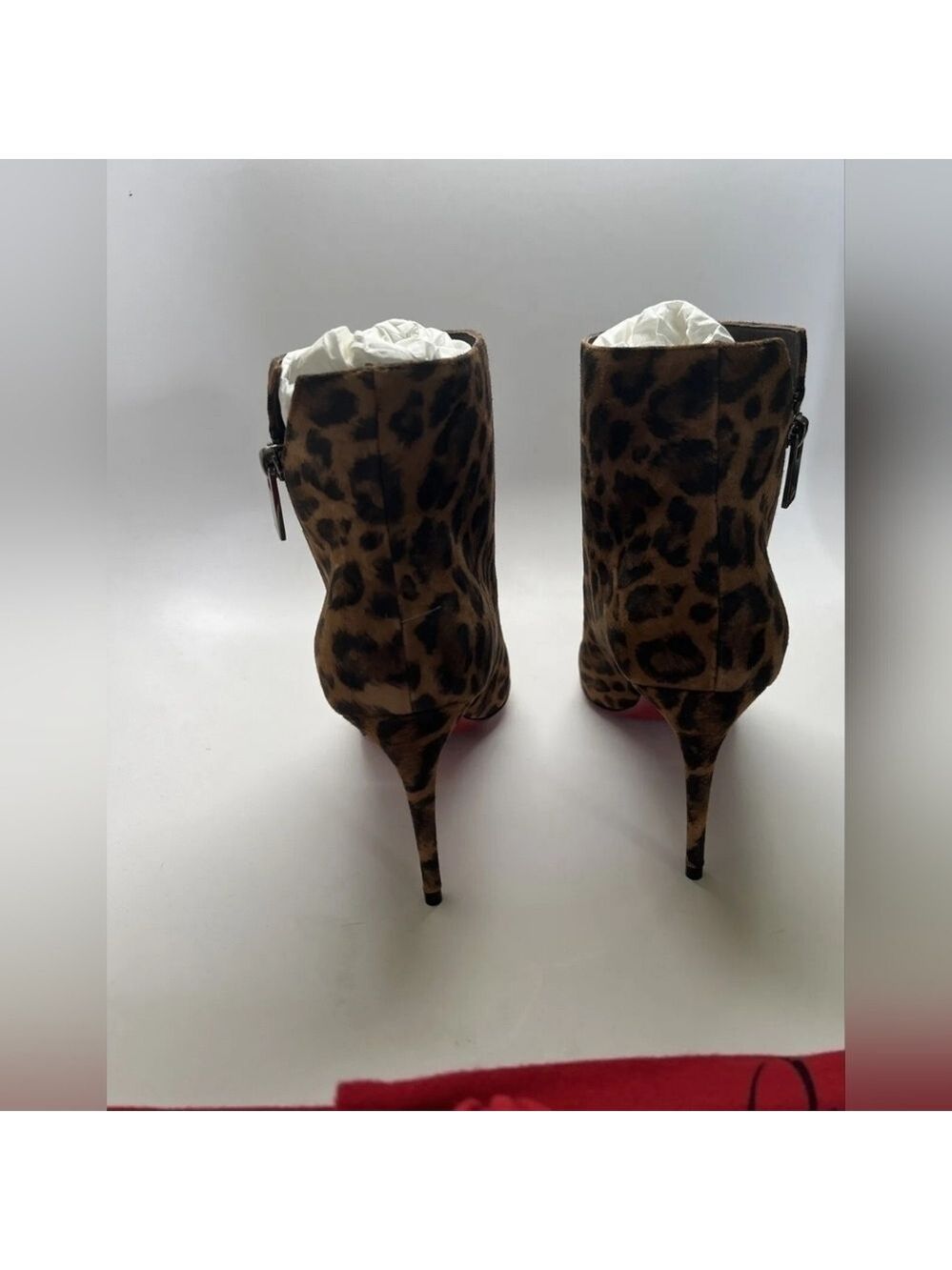 Christian Louboutin Birgikate 85mm Leopard Print Veau Velour Kitty $1295 - Picture 3 of 4